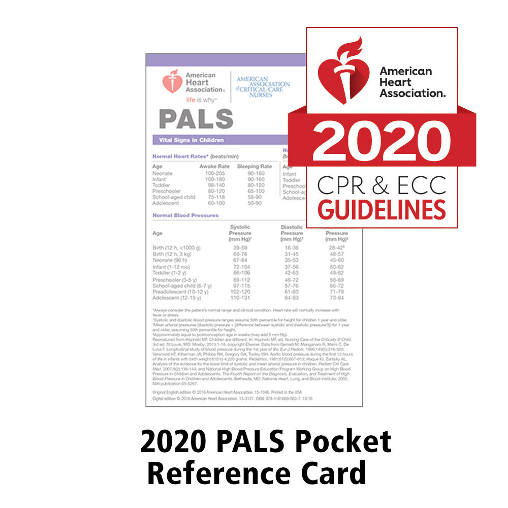 AHA 2020 PALS Pocket Reference Card | AED Superstore - 20-1118