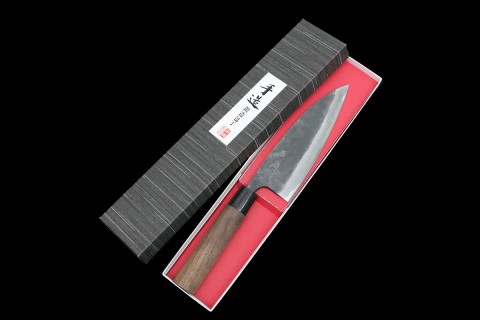 鎌型薄刃包丁 霞 八寸 朴柄 KN02-B1047-2L1D | 正本総本店 | 包丁