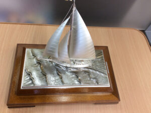 武比古作｜銀細工ヨット 買取致しました｜银饰游艇｜Silver Filigree