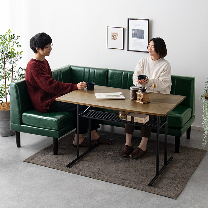 ダイニングソファ&昇降テーブル 3点セット コーナーソファ LEKKA