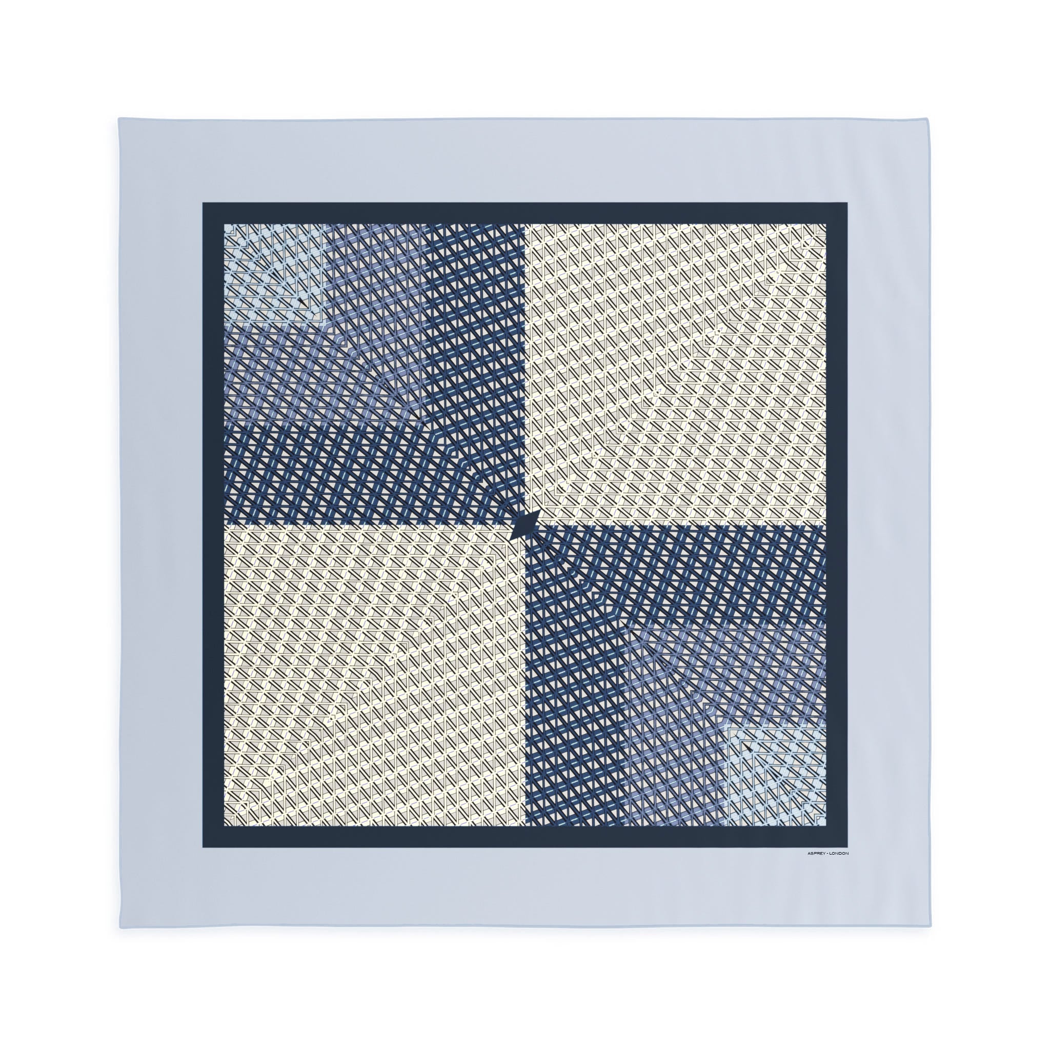 幾何学模様のシルクスカーフ – Asprey London