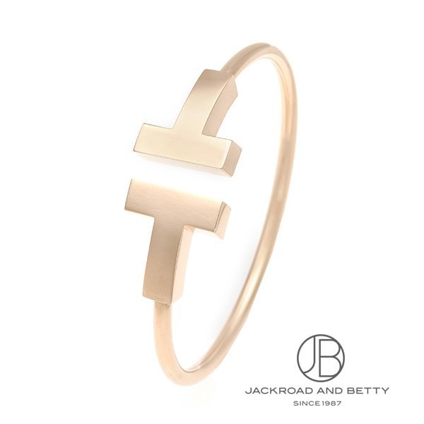 Tワイド ワイヤー ブレスレット S RG[66964280] T Wide Wire Bracelet