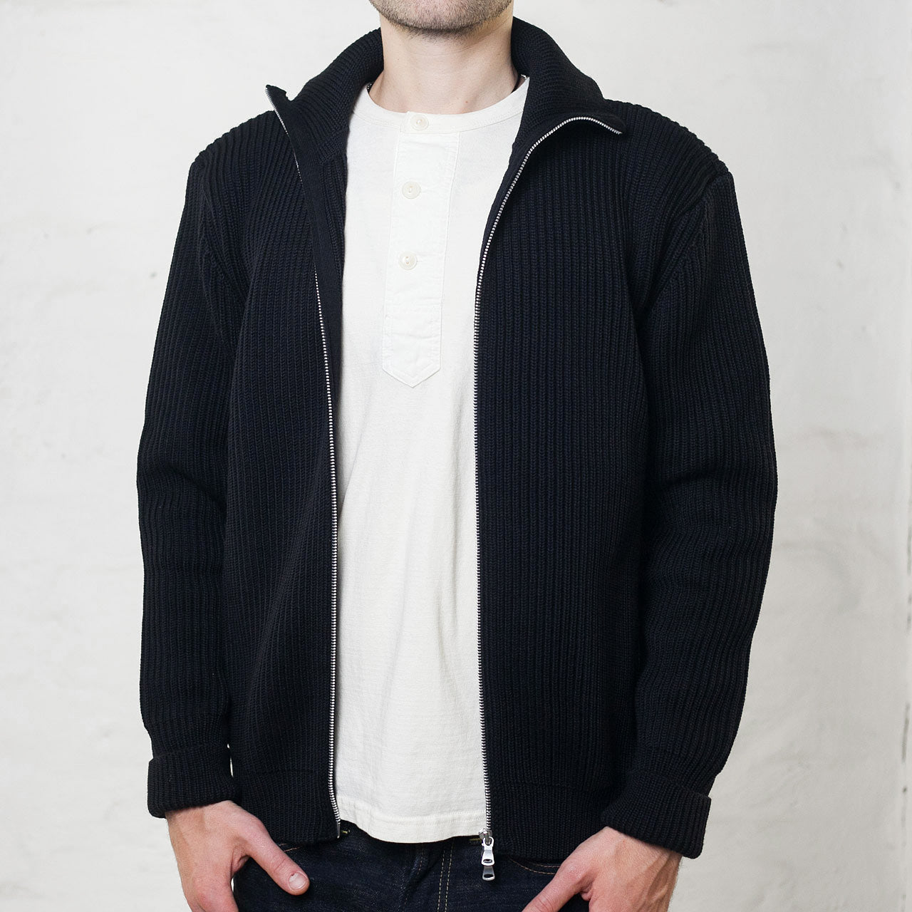 Andersen-Andersen Full-Zip Cardigan Black