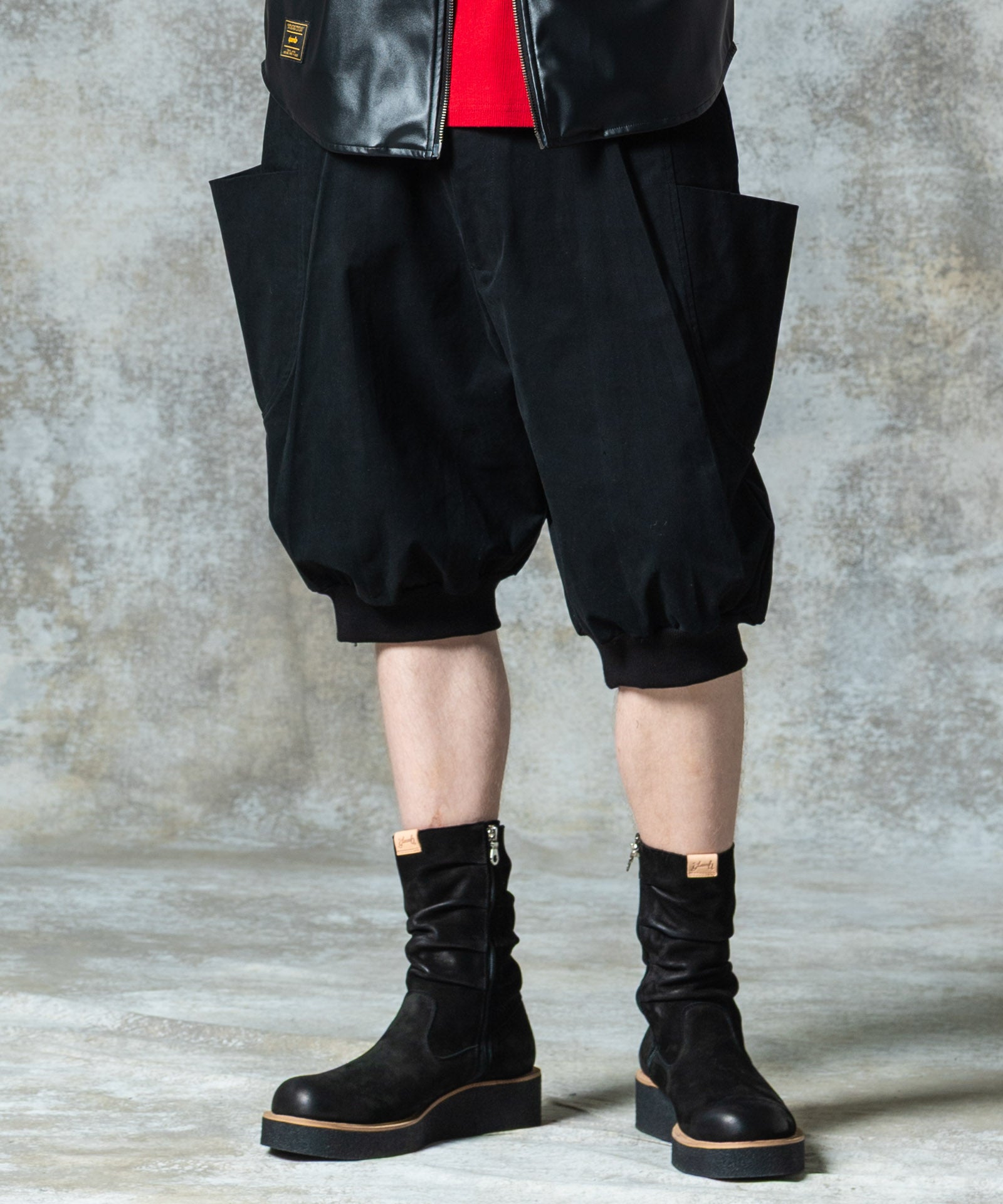 GB0325/P13 : Sarrouel Rib Cropped Pants / サルエルリブクロップド