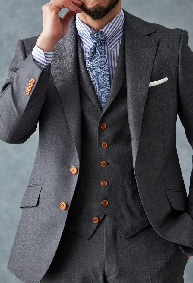 グレースーツ・無地のコーディネート（JOHN FOSTER）｜M4633-19017-G8