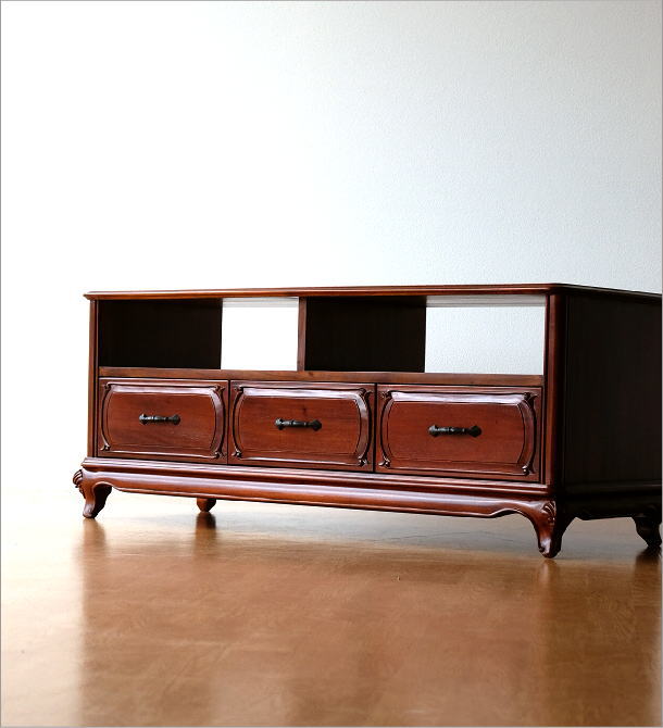 テレビ台 マホガニー 無垢材 アンティーク調 クラシック ヨーロピアン