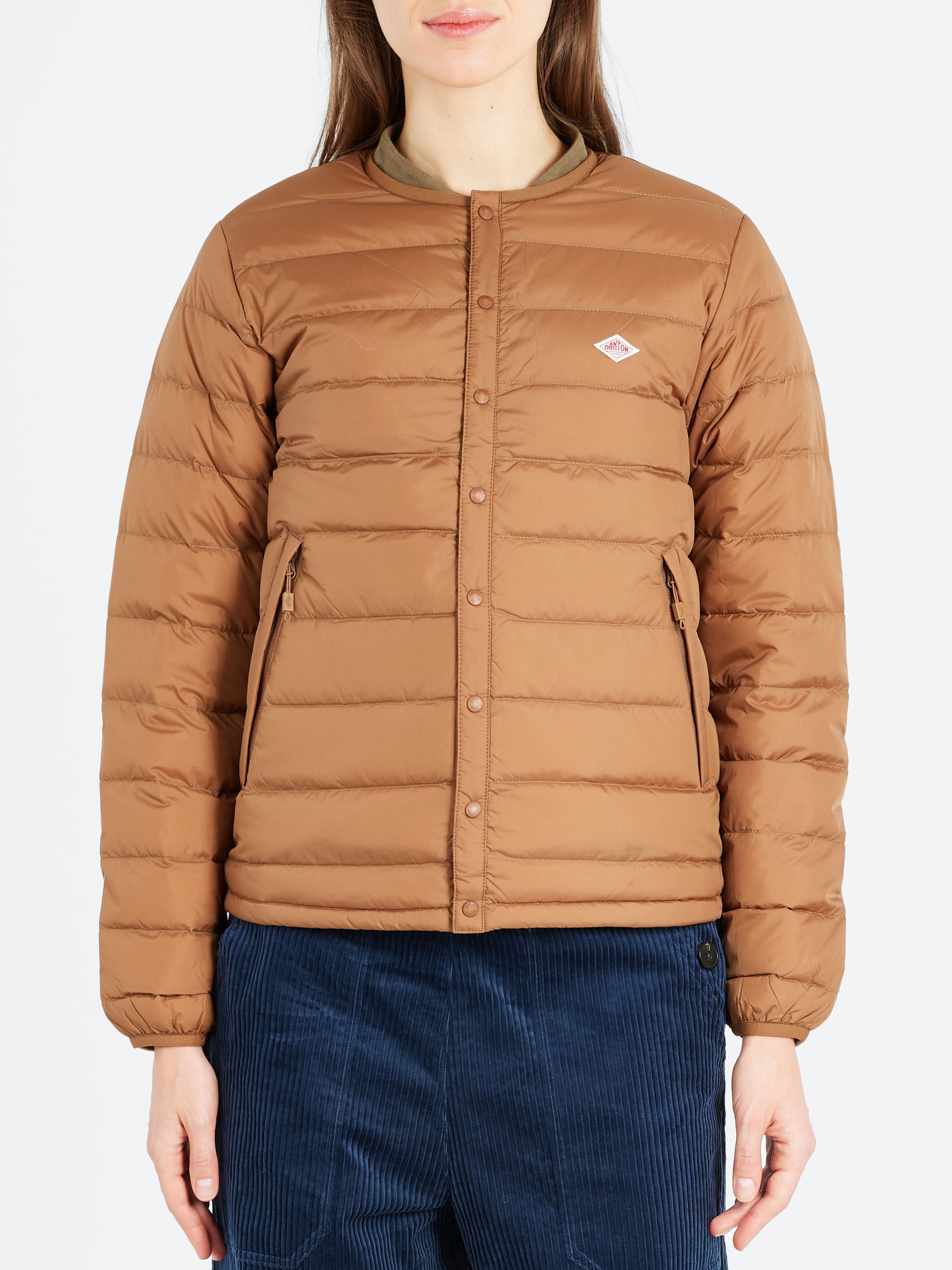 Danton - Women's Inner Down Crewneck Jacket in Light Brown