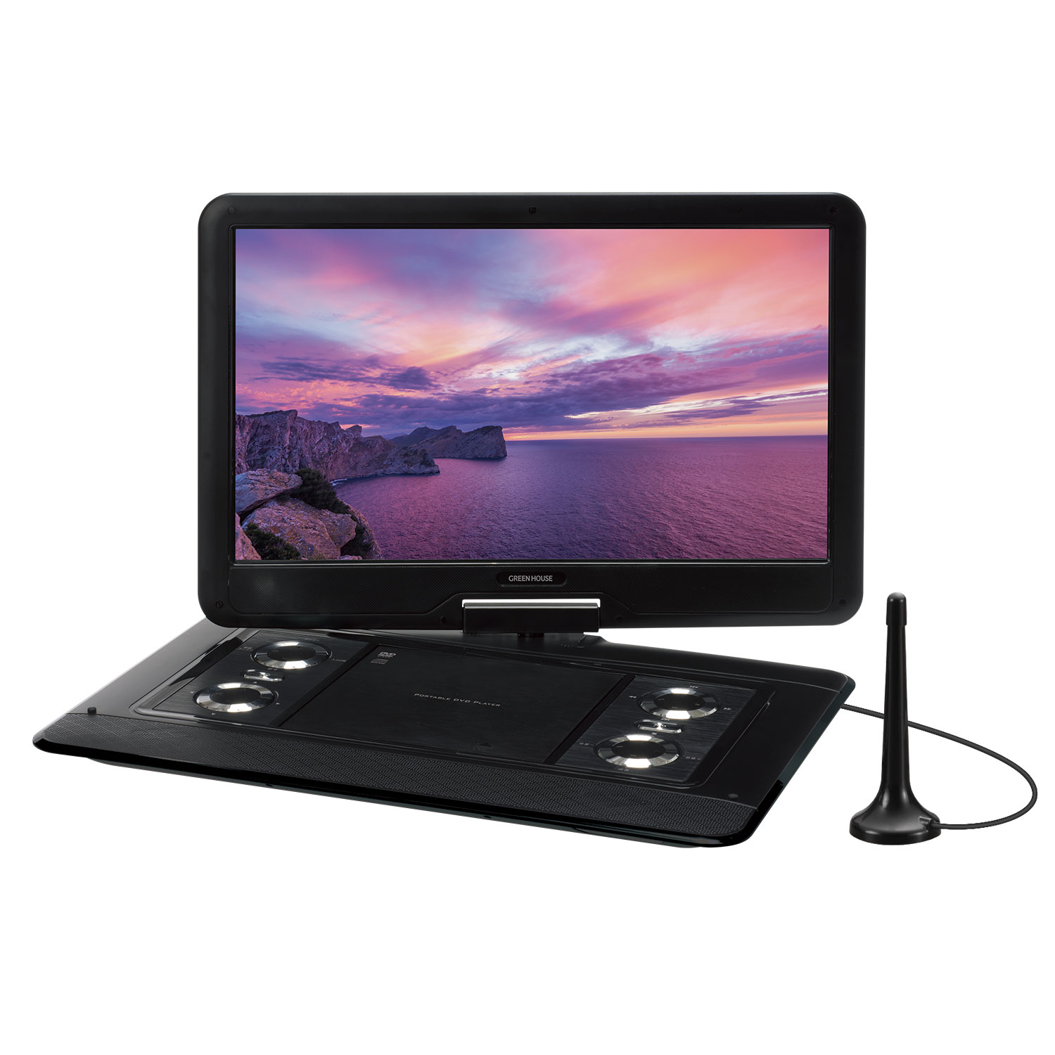ポータブルブルーレイ・DVDプレーヤー, DVD | GH-PDV15BT-BK | GREEN