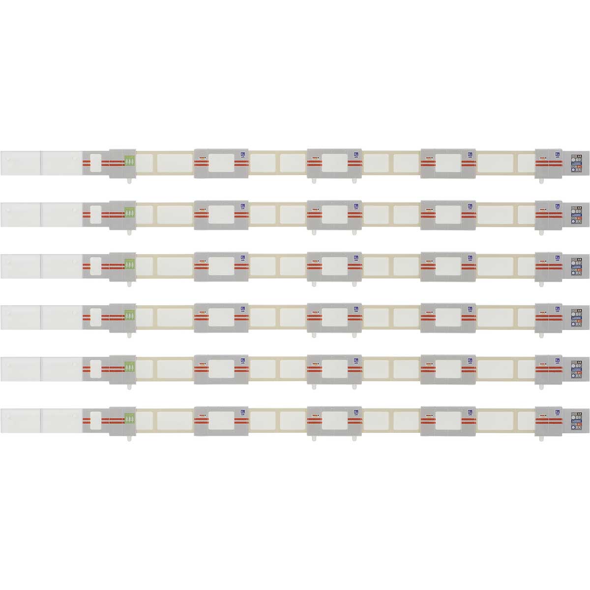 2582＞着色済み ホームドア（小窓あり・20m級4ドア車用）6本組｜着色