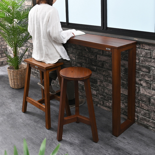 チーク無垢材 カウンターテーブル 115cm幅 ACT544KA サンフラワー