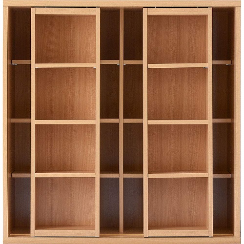 ダブルスライド書棚 奥深タイプ 900幅 OK kss-0008br-12-ok オーク