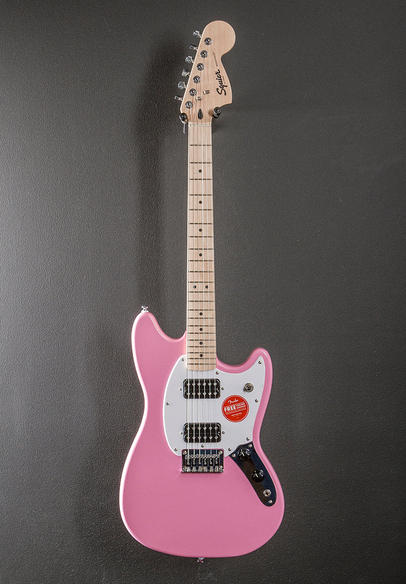Sonic Mustang HH - Flash Pink w/Maple – Dave's Guitar Shop