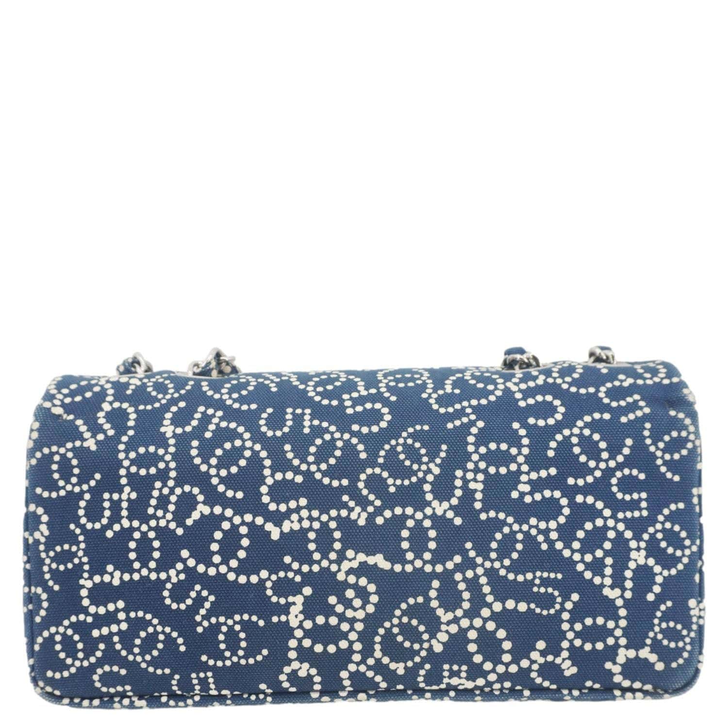 CHANEL Coco Mark No 5 Icon Canvas Navy Blue Shoulder Bag