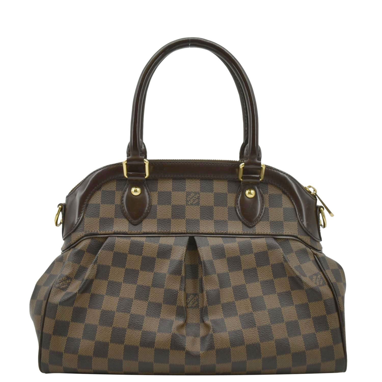 LOUIS VUITTON Trevi PM Damier Ebene Satchel Shoulder Bag Brown