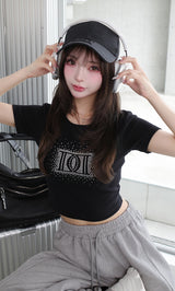 シャイニーDDロゴコンパクトTシャツ – Darich (ダーリッチ)