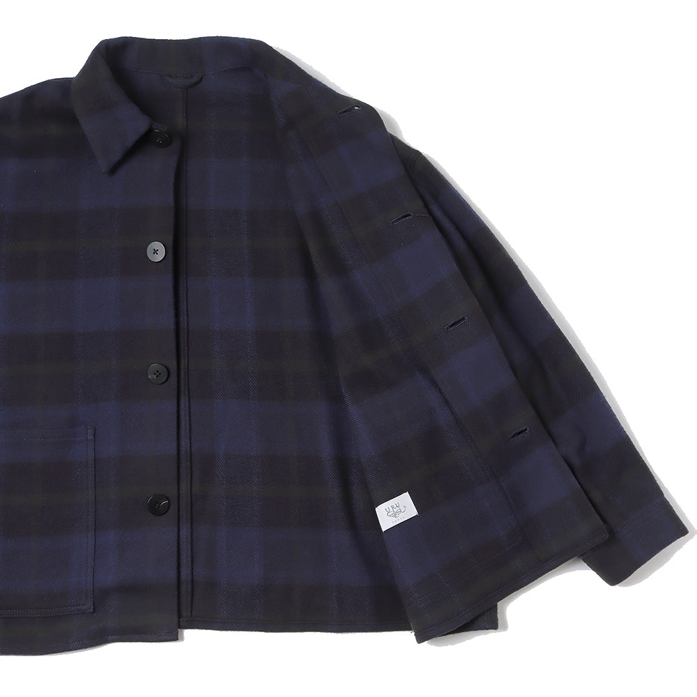 URU(ウル)】COTTON NEL CHECK - COVERALL JACKET 23FCNC01 (23FCNC01