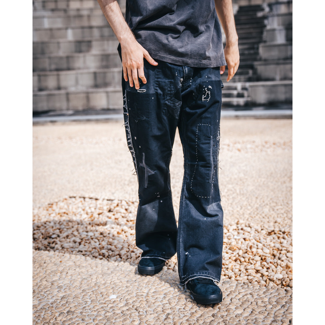 Saint Mxxxxxx (セントマイケル) DOUBLE KNEE DACK BLACK SM-YS1-0000