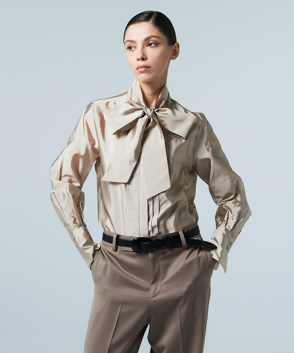 シルク混タフタボウブラウス（FGBGV17650）women（ウィメンズ）