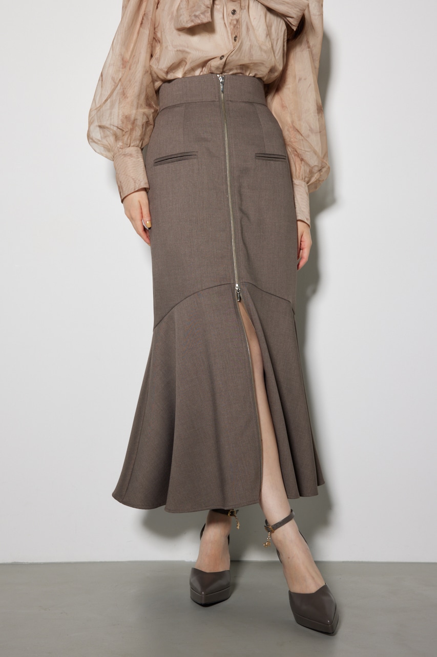 rienda | ジャストウエストセンターZIPマーメイドスカート (スカート