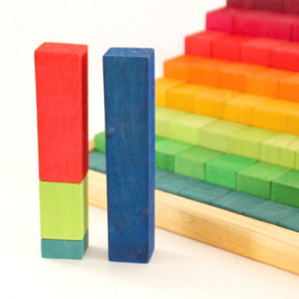 Grimmsグリムス 虹のカウンティングブロック・小 | krtek select toys