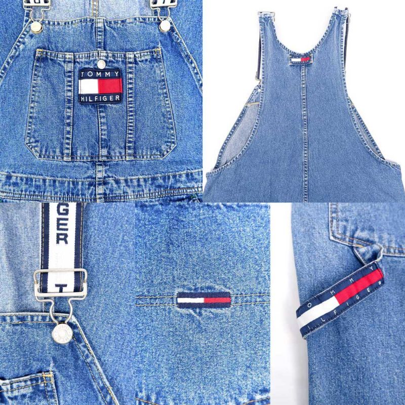 90's TOMMY HILFIGER デニムオーバーオールmbm02032202002160｜VINTAGE