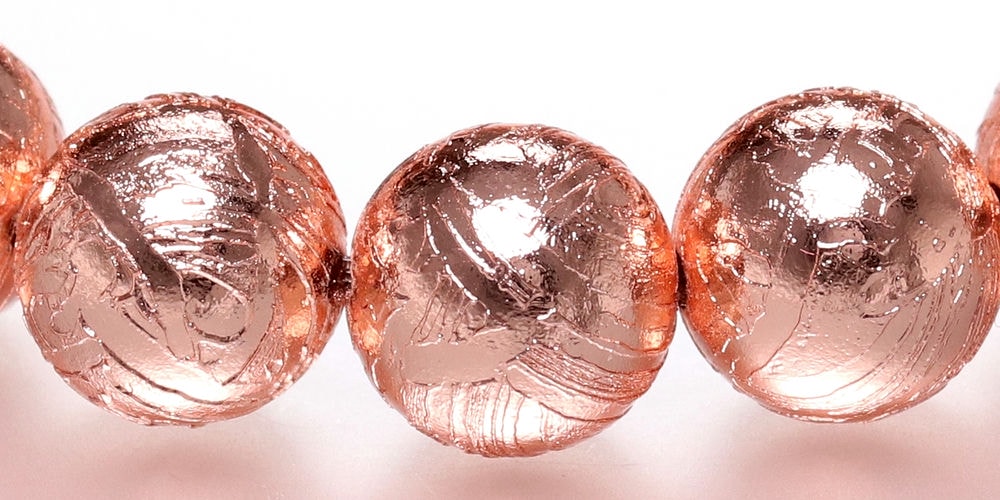 ナミビア共和国産]ギベオン隕石ブレスレット（約10mm玉/ピンクゴールド