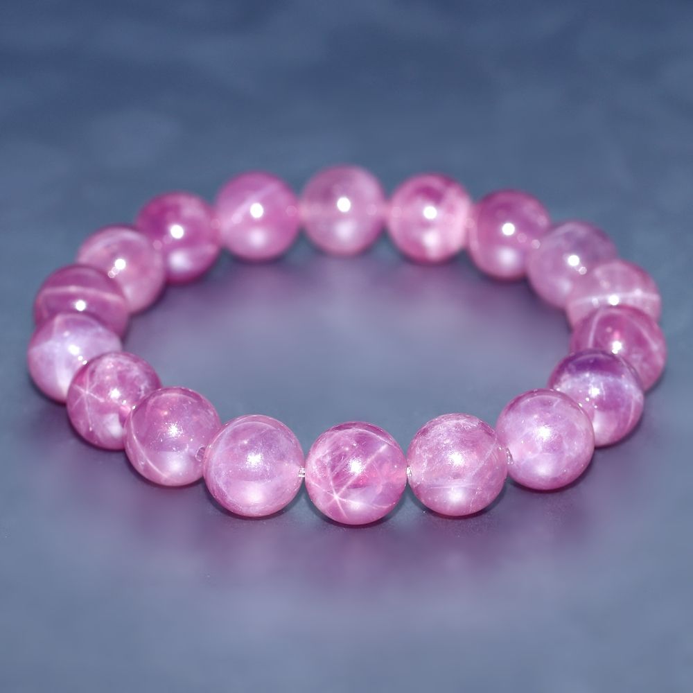 高品質++]ディープスターローズクォーツブレスレット（約11.5mm玉