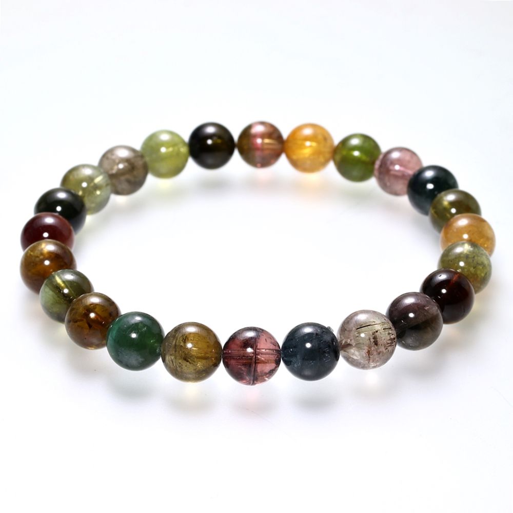 高品質]マルチカラートルマリンブレスレット（約7.5mm玉） - 埼玉県