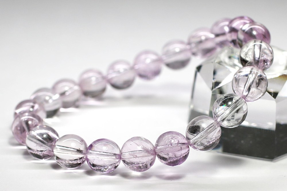 高品質]クンツァイトブレスレット（約9.5mm玉） - 埼玉県吉川市の