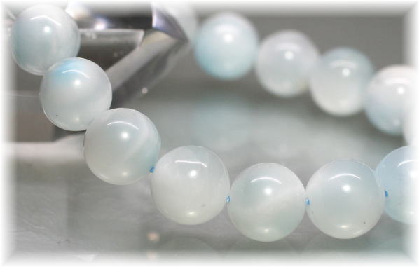 ホワイトラリマーブレスレット/ペクトライト（約11mm玉） - 埼玉県吉川