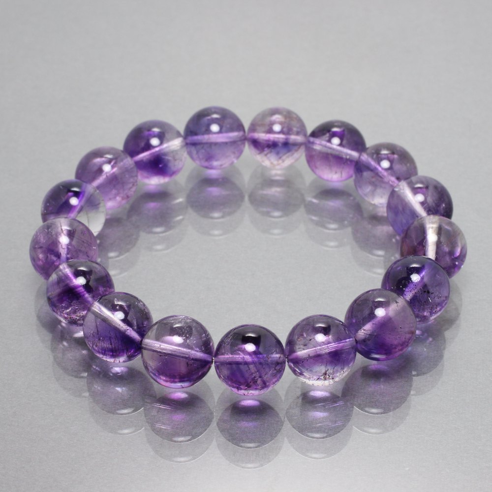 高品質++]バイカラーアメジストスーパーセブンブレスレット（約12.5mm