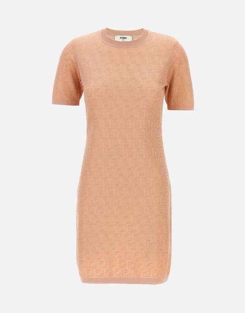 Fendi Cotton FF Knit Midi Dress () IFCHIC.COM