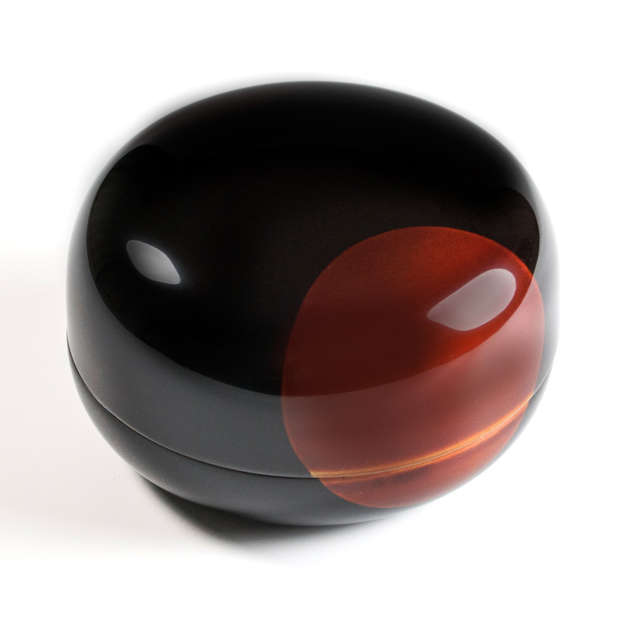 ボンボニエール 日月白檀 漆塗りキャンディーボックス 漆器の井助