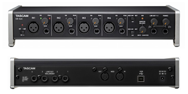 TASCAMのオーディオインターフェイス、US-4x4-SNのご紹介です。