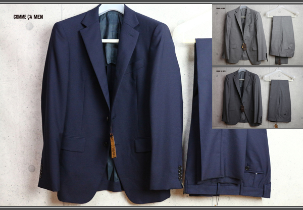 コムサメン上質セットアップウールスーツ/COMME CA MENのアウトレット