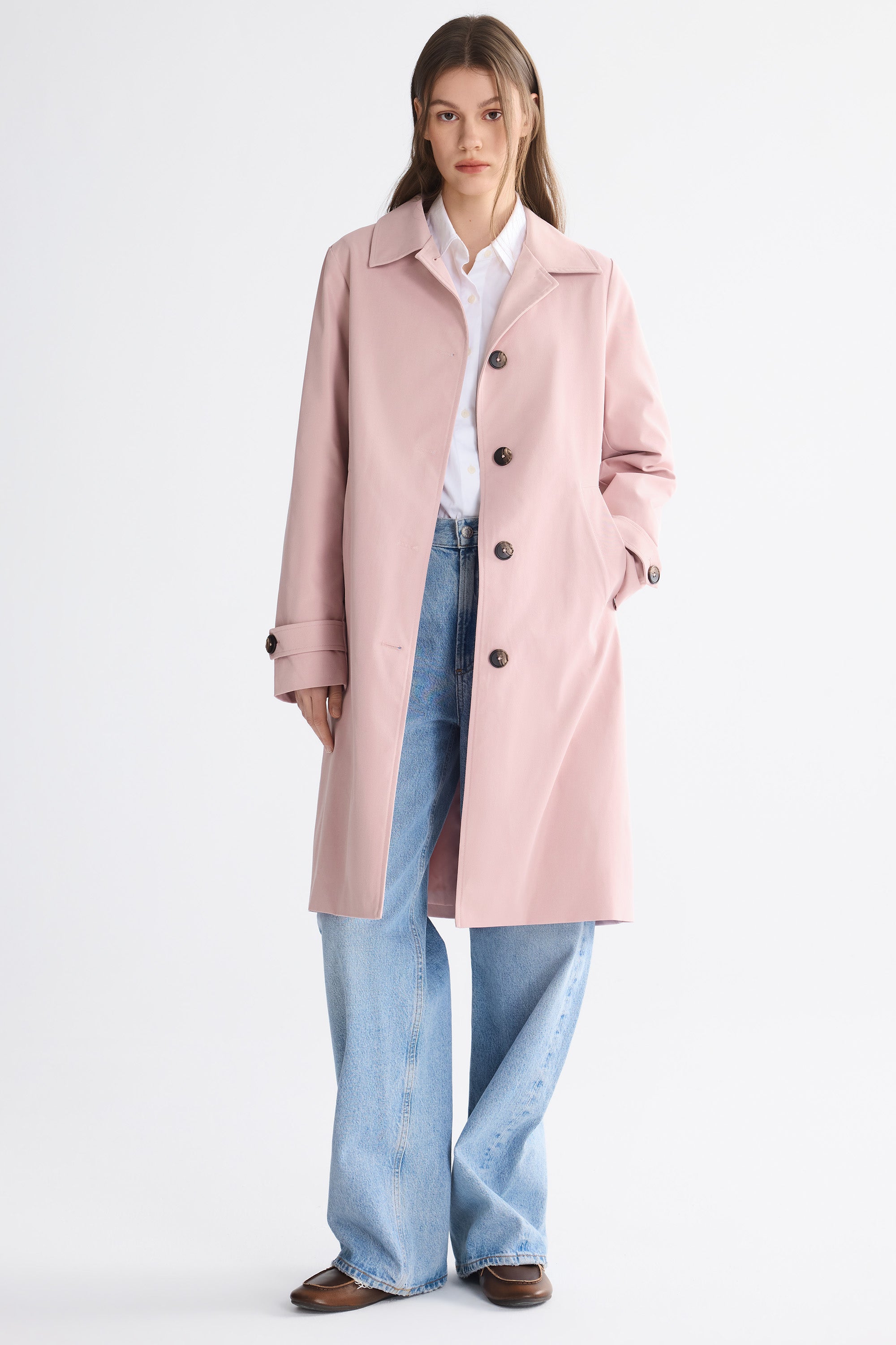 Orolay Women's Mid Long Single-Breasted Trench Coat