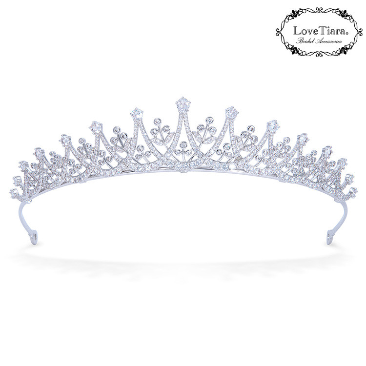 ノーブルジルコニアティアラ 通信販売ブライダルウェディング通販 髪飾り