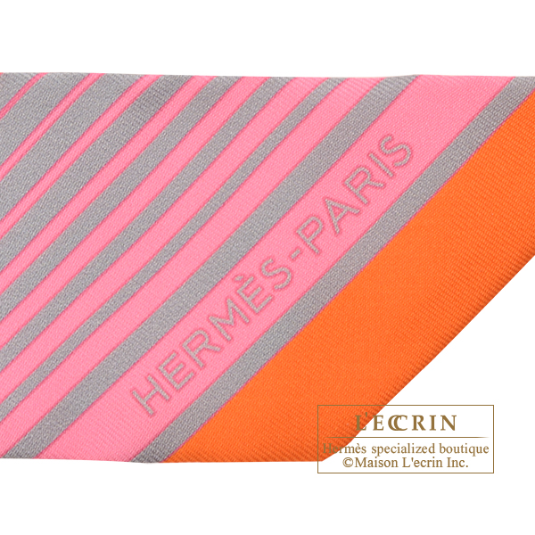 HERMES】エルメス ツイリー エクスリブリス EX-LIBRIS オレンジ HERMES