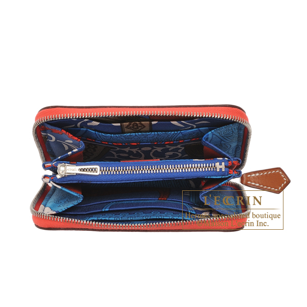 エルメス アザップ シルクイン コンパクト ローズテキサス/ ブルー