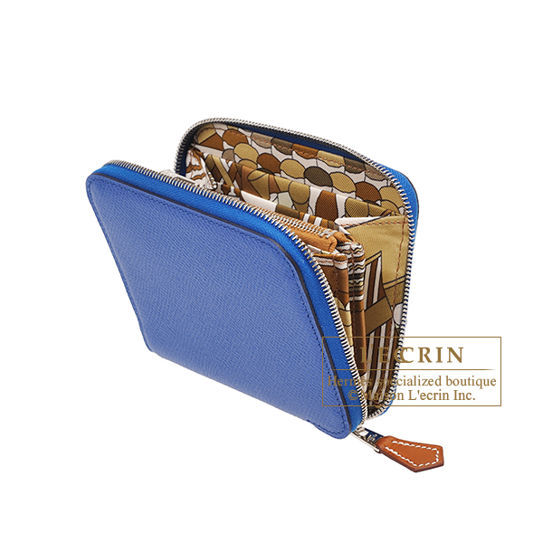 エルメス アザップ シルクイン コンパクト ブルーフランス/ ビスキュイ