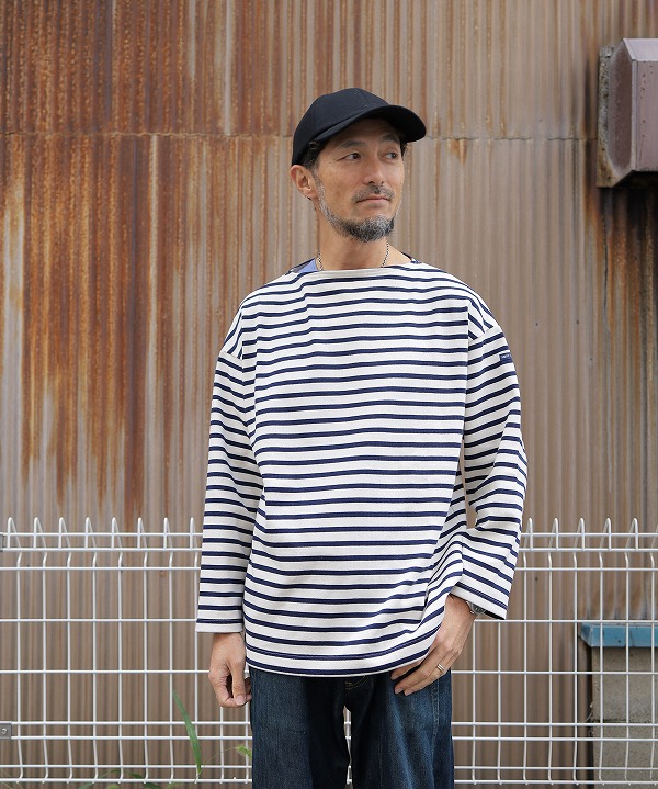 Saint James/セントジェームス OUESSANT LOOSE - ECRU/MARINE（生成