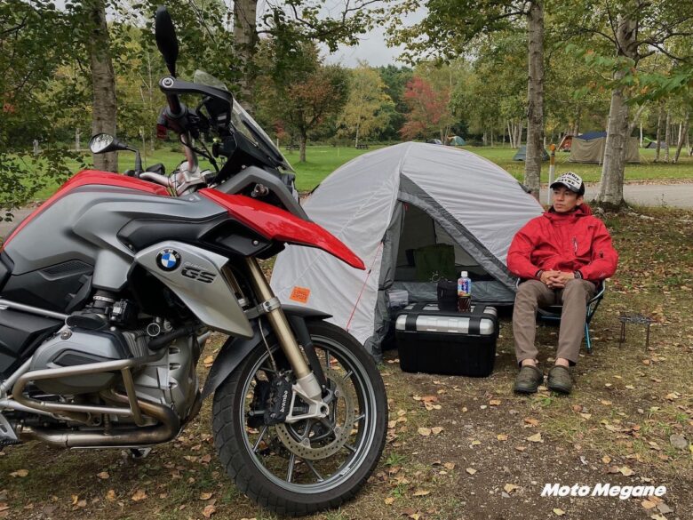 ペグダウン不要！？ドッペルギャンガーのバイクツーリングコットテント
