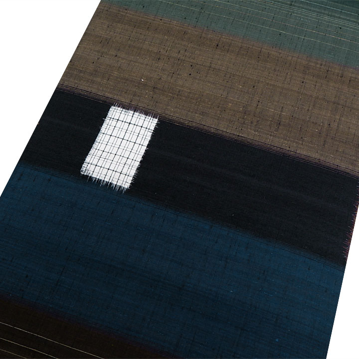 経済産業大臣指定 伝統的工芸品 置賜紬【横段 格子絣】 [250112-tm-2