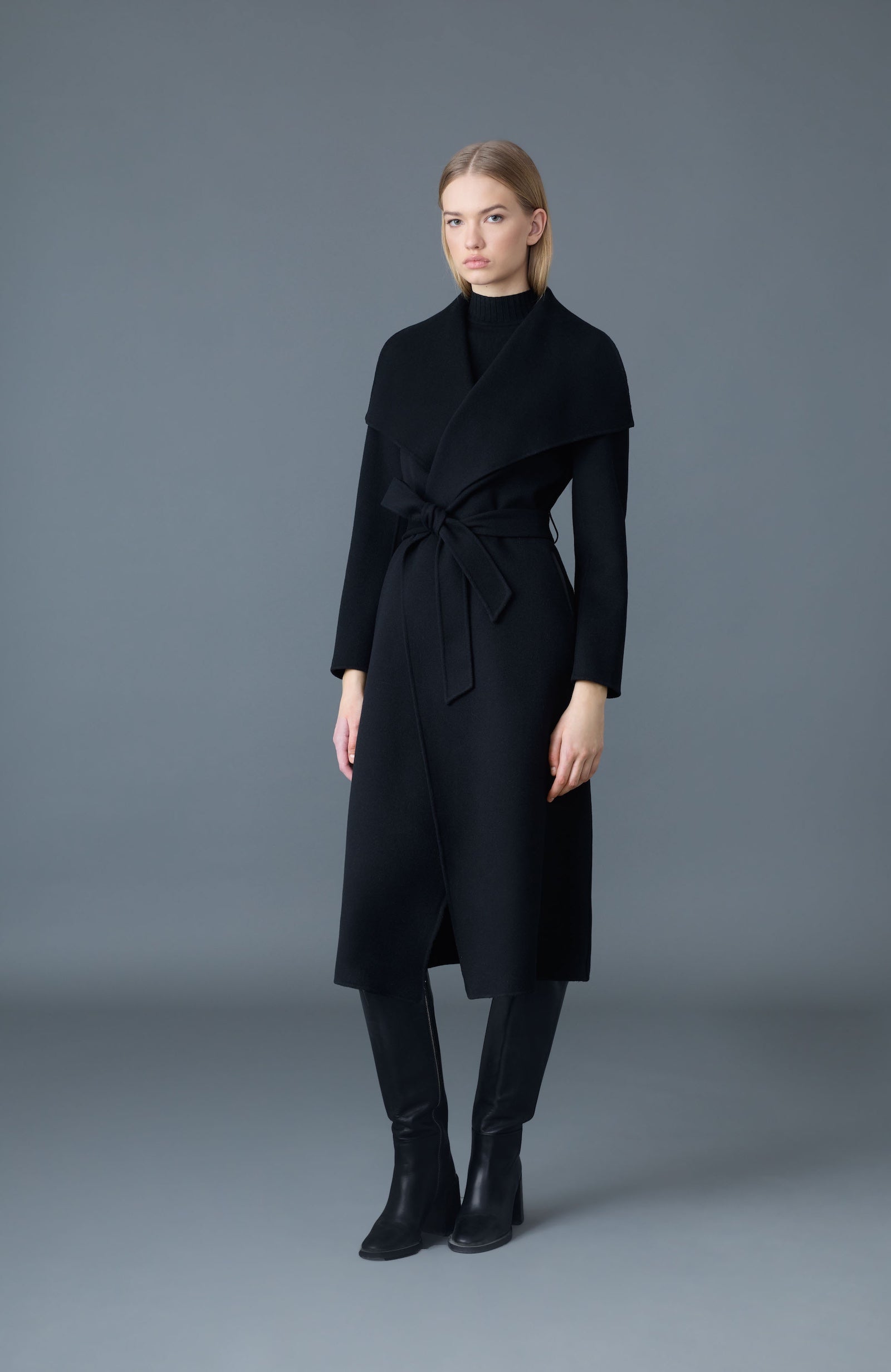 MAI-CN Double-face wool wrap coat for Women | Mackage US