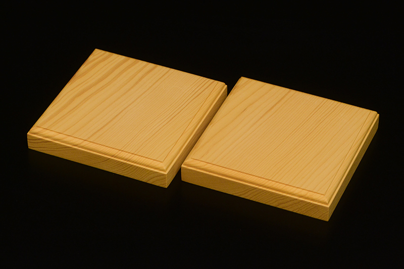 本榧1寸卓上将棋盤セット（ハギ盤・特上） | 前川榧碁盤店