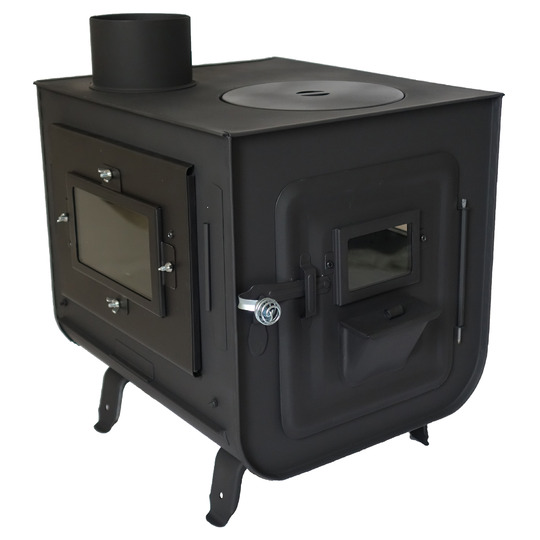 ミニ薪ストーブ 3面窓付”チョッパー”煙突上出し 商品詳細│薪ストーブ