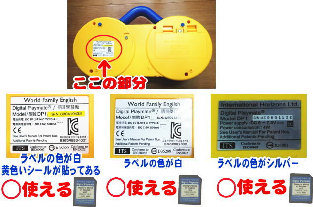 SDカードの説明,種類,中古販売(トークアロング・プレイメイト内臓