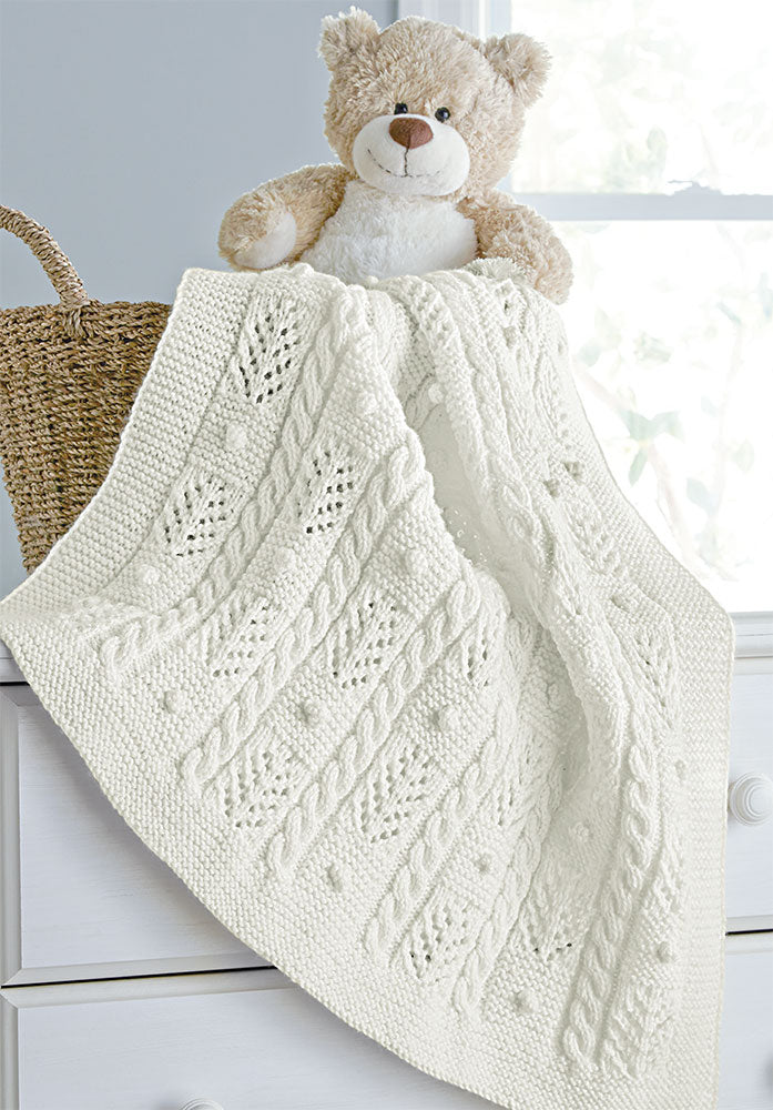 Cables & Bobbles Blanket Pattern – Mary Maxim