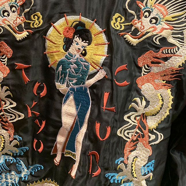 東洋スカジャン【TOKYO CLUB×GOLD EAGLE】リバーシブルサテンスカ NO