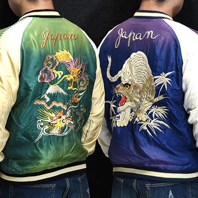 東洋スカジャン「DUELLING DRAGONS×WHITE TIGER」サテンスカ